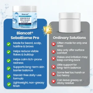 🔥 FLAKE-FREE SKIN IN 7 DAYS Biancat® SeboBiome Pro Beard & Scalp Cream 🌱 Reduces Itch & Flakes — No Greasy Residue!